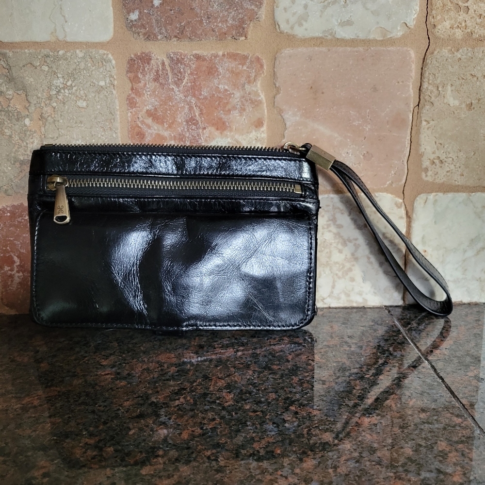 HOBO Black Wristlet Wallet 5 1/4" x 7 3/4"